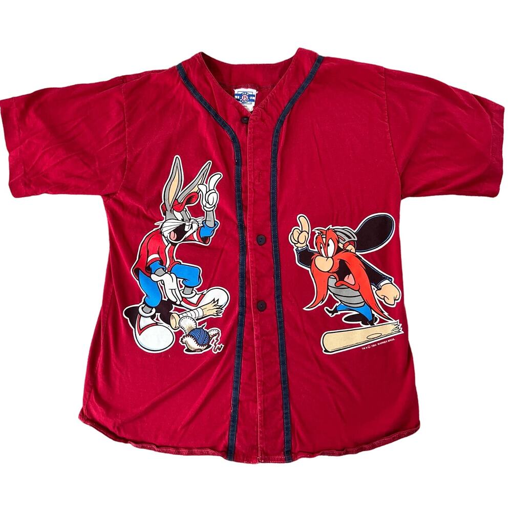 Vintage Pro Spirit Baseball Jersey Shirt - Looney Tunes Characters - Size XL